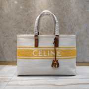 Uubags | Celine Cabas Tote Bag In Green/White 43x32x16cm - 1