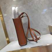 Uubags | Celine Mini Vertical Cabas In Canvas And Calfskin With Celine Print Brown - 5