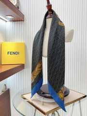 Uubags | Fendi scarf blue/black 90x90cm - 5