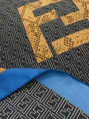 Uubags | Fendi scarf blue/black 90x90cm - 4