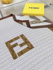 Uubags | Fendi scarf brown/white 90x90cm - 2