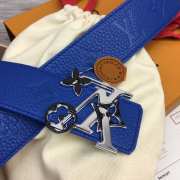 Uubags | Louis Vuitton Initiales Double Sided Belt Blue 4cm - 4