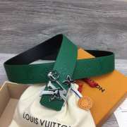 Uubags | Louis Vuitton Initiales Double Sided Belt Green 4cm - 1