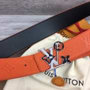 Uubags | Louis Vuitton Initiales Double Sided Belt Orange 4cm - 1