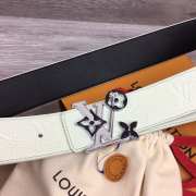 Uubags | Louis Vuitton Initiales Double Sided Belt White 4cm - 1