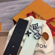 Uubags | Louis Vuitton Initiales Double Sided Belt White 4cm - 2