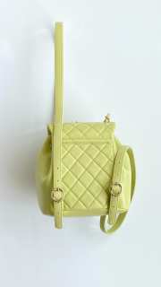 Uubags | Chanel Backpack Grained Shiny Calfskin & Gold-Tone Metal Light Green 18x19x12cm - 5