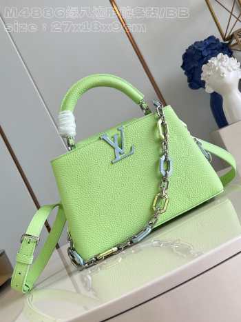 Uubags | Louis Vuitton M25232 Capucines Mini Bag In Light Green 27x18x9cm