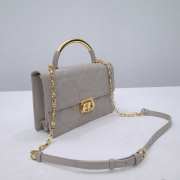 Uubags | Medium Dior Ange Bag Grey Macrocannage Calfskin 25x16x8cm - 5