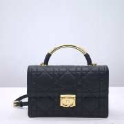 Uubags | Medium Dior Ange Bag Black Macrocannage Calfskin 25x16x8cm - 1