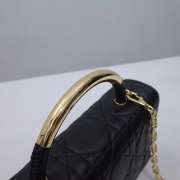 Uubags | Medium Dior Ange Bag Black Macrocannage Calfskin 25x16x8cm - 6