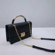 Uubags | Medium Dior Ange Bag Black Macrocannage Calfskin 25x16x8cm - 5