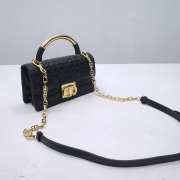 Uubags | Small Dior Ange Bag Black Macrocannage Calfskin 20x12x5cm - 3