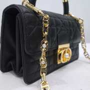 Uubags | Small Dior Ange Bag Black Macrocannage Calfskin 20x12x5cm - 2