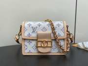 Uubags | Louis Vuitton M24841 Mini Dauphine Multicolor Beige and Monogram Flowers Bag 20x15x9cm   - 1