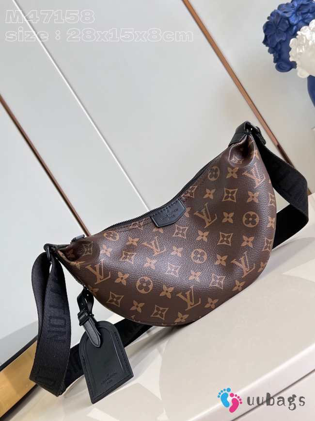 Uubags | Louis Vuitton M47158 New Hamac Bag PM Monogram Eclipse coated canvas 28.5x15x8cm - 1