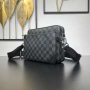 Uubags | Louis Vuitton N40519 New Trio Messenger Damier Graphite coated canvas bag 25x18.5x7cm - 5