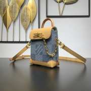 Uubags | Louis Vuitton N40751 Nano Steamer Bag In Blue 15x18x7cm - 4