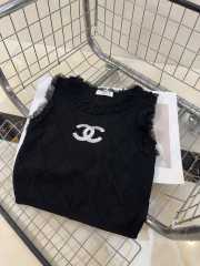 Uubags | Chanel black sleeveless sweater - 1