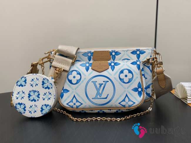 Uubags | Louis Vuitton M25374 Multi Pochette Accessoires Bag In Lagoon Blue 24x13.5x4cm - 1