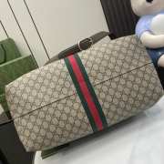 Uubags | Gucci Jackie 1961 Large Duffle Beige and ebony GG Supreme Tender canvas Bag 45x45x21cm - 6