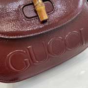 Uubags | Gucci Bamboo 1947 Rosso Ancora red patent leather 15x21x7cm - 2