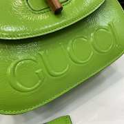 Uubags | Gucci Bamboo 1947 Rosso Ancora green patent leather 15x21x7cm - 3