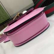 Uubags | Gucci Bamboo 1947 Rosso Anco pink patent leather 17x12x7.5cm - 5