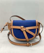 Uubags | Loewe Gate Mini Anagram Shoulder Bag Blue/Brown 21x12.5x9cm - 1