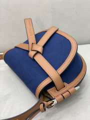 Uubags | Loewe Gate Mini Anagram Shoulder Bag Blue/Brown 21x12.5x9cm - 3