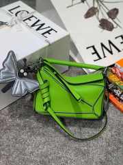 Uubags | Loewe Puzzle Nano Leather Bag in Green 18x7.5x12cm - 5