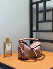 Uubags | Loewe Puzzle Mini Bag In Dark Blush Grained Calfskin 18x7.5x12cm - 5