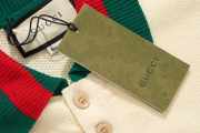 Uubags | Gucci Ivory Knit Cotton Polo T-Shirt With Web Blue and red intarsia for men - 2