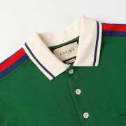 Uubags | Gucci green heavy cotton jersey polo with Interlocking G blue and red Web - 3