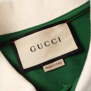 Uubags | Gucci green heavy cotton jersey polo with Interlocking G blue and red Web - 5