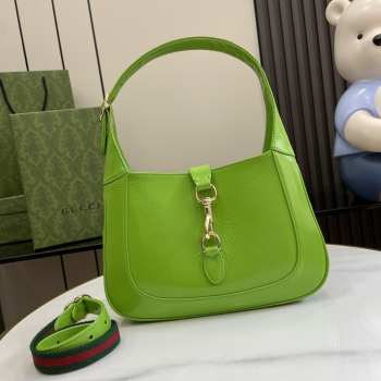 Uubags | Gucci Jackie mini bag in green patent leather 27.5x19x4cm