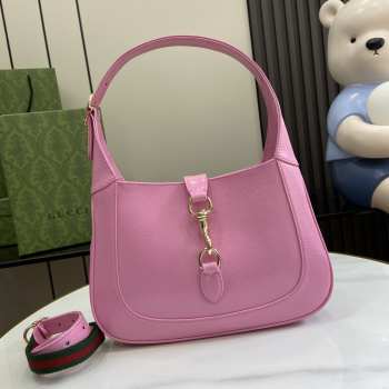 Uubags | Gucci Jackie mini bag in pink patent leather 27.5x19x4cm