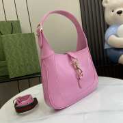 Uubags | Gucci Jackie mini bag in pink patent leather 27.5x19x4cm - 5