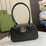 Uubags | Gucci GG Marmont Small Top Handle Bag In Black 25.5x15.5x6.5cm - 1