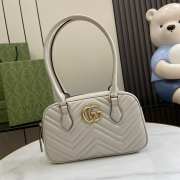 Uubags | Gucci GG Marmont Small Top Handle Bag In Light Grey 25.5x15.5x6.5cm - 1