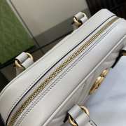 Uubags | Gucci GG Marmont Small Top Handle Bag In Light Grey 25.5x15.5x6.5cm - 5