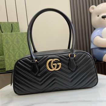 Uubags | Gucci GG Marmont Medium Top Handle Bag In Black 35.5x16.5x7cm