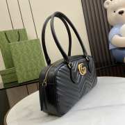 Uubags | Gucci GG Marmont Medium Top Handle Bag In Black 35.5x16.5x7cm - 4