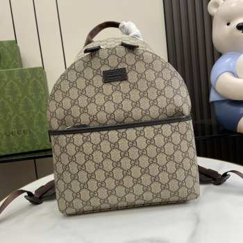 Uubags | Gucci beige and ebony GG Supreme canvas backpack 25x32x11cm