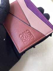 Uubags | Puzzle plain cardholder in classic calfskin deep aubergine/burgundy 7.5x10.3x0.3cm - 6