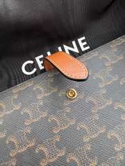 Uubags | Celine Strap Wallet In Triomphe Canvas And Lambskin Tan 14x11x2cm - 5