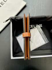 Uubags | Celine Strap Wallet In Triomphe Canvas And Lambskin Tan 14x11x2cm - 4