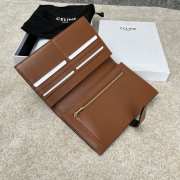 Uubags | Celine Strap Wallet In Triomphe Canvas And Lambskin Tan 19cm - 2