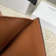 Uubags | Celine Small Strap Wallet In Triomphe Canvas And Lambskin Tan 10.5x9x2cm - 6