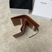 Uubags | Celine Small Strap Wallet In Triomphe Canvas And Lambskin Tan 10.5x9x2cm - 2